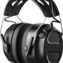 Bluetooth 5.4 Hearing Protection Headphones with Rechargeable Battery 120H Playtime, SNR 30dB Safety Earmuffs Ear Protection for Lawn Mowing, Workshops, Snowblowing, Construction (Black)