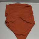 OQQ Womens Tube Bodysuits Strapless Basic Sleeveless Ruched Stretch Classic-Fit Tops Sexy Bodysuits (Large, Caramel)