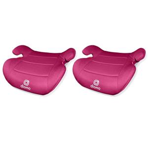 Diono Solana Lite Backless Booster Car Seat Pack of 2, Lightweight & Portable for Travel, Machine Washable Covers, 40-100 lbs, Pink Cotton Candy, Manufactured Date 04/18/2026