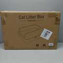 12'' High Sides XL All Stainless Steel Cat Litter Box with Lid,Deep Metal Litter Box for Big Cats,Extra Large Litter Boxes with High Wall Enclosure,Anti-Leakage,Never Absorbs Odors,Non-Sticky Surface