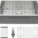 33 Undermount Double Bowl Kitchen Sink 60/40 Undermount Kitchen Sink 16 Gauge 33x19x10 Inch