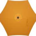 7.5 ft Patio Umbrella, Yard Umbrella, Outdoor Market Umbrella with Push Button Tilt Crank, Golden Yellow