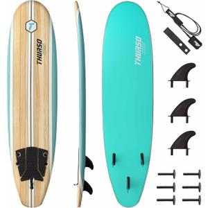 THURSO SURF Aero 7ft Soft Top Foam Surfboard for Beginner Adults and Kids Lightweight Shortboard for Surfing Beach Fun and Water Sports – Durable, Stable, and Easy to Ride for All Levels Surfers