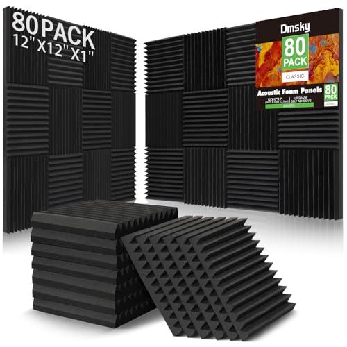52 Pack Acoustic Foam Panels,1"X 12" X 12"Sound Proof Foam Panels,High Density Sound Absorbing Panels,Soundproof Wedges Panels for Studio Recording & Office & Home 52 Pack Acoustic Foam Panels,1"X 12" X 12"Sound Proof Foam Panels,High Density Sound Absorbing Panels,Soundproof Wedges Panels for Studio Recording & Office & Home