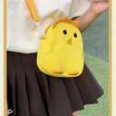 Cute Nylon Chicken Shoulder Bag, Crossbody Bag, Novelty Purse, Kawaii Animal Purse with Zipper for Women