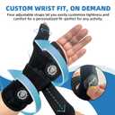 JUPITER Carpal Tunnel Wrist Brace with Thumb Support, Day & Night Thumb Spica Splint for Right Hand, Ideal for De Quervains Tenosynovitis, Tendonitis & Typing Pain Relief - Large/XLarge, Gray for Men & Women