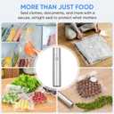 Portable Handheld Vacuum Sealer for Food Preservation, Cordless Vacuum Sealer Mini Sealer + 35 Reusable Sous Vide Bags