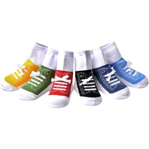 EPEIUS Unisex Baby Girls Boys Non-Slip Socks (Set of 6) (0-6 Months, Assorted Shoelace 6 Pack)