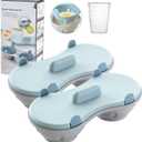 Egg Poacher Microwave, Poached Egg Maker Dishwasher Safe BPA Free, Egg Cooker Poached Egg Steamer, Home Gift (Blue-2 pack)