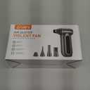 Electric Compressed Air Duster, 170000RPM High-Speed Cordless Air Blower with Rechargeable Battery for Keyboard, PC & Electronics Car Cleaning, Reusable Canned Air Alternative (Black Silver)