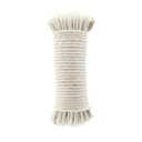 Amazon Basics Natural Cotton Braided Rope, Strong, Low Stretch, All-Purpose, Clothesline, DIY Projects, Crafting, Indoor & Outdoor Use, 3/16 Inch x 50 Foot (4.5mm x 15m), Off White