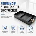 Steam Generator Drain Pan, 21 x 10 x 2 Inch Stainless Steel Tray with Drain