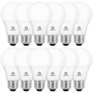 E ENERGETIC LIGHTING Dimmable Light Bulbs, 60W Equivalent 3000K Warm White, E26 Base, 8W 800 Lumens LED Light Bulbs, ETL Listed, 12 Packs