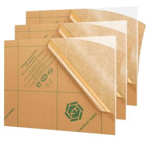 3 Pack 12" x 16" Clear Acrylic Sheet Plexiglass,ROMXECZ 1/8 inch Thick Clear Plastic Sheets,Glass Alternative for DIY Display Projects,Sign,Stand,Photo/Picture Frame,Painting,Tags-Transparent