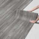 Peel and Stick Floor Tiles Vinyl Flooring Roll 23"x 393"/64 Sq.Ft Linoleum Laminate Floor Tiles Peel and Stick Self Adhesive Waterproof Grey Wood Plank Sheet Flooring Sticker for Home Room