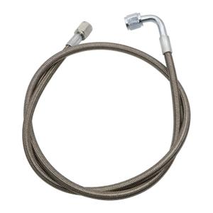 GXARTS 36" Billet Steel Braided Turbo Oil Feed Line Length 551871 4AN 90 Degree Straight Hose Straight PTFE line straight Hose End Pressure Stainless Remote Turbocharger