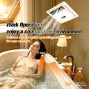 Bathroom exhaust fan with heater,Bathroom exhaust fan with light&Audio 7in1 | Exhaust fan, 1800W Dual-Heat, 230 CFM, 1.0 Sones, 5 Color RGB Light+3CCT Light,Negative Ion,Plug&play,Bathroom Exhaust fan light