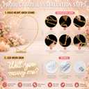 Arttown 6.6 FT Heart Arch Stand,Will You Marry Me LED Light Sign Gold