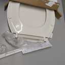 KOHLER 20110-96 Brevia, Slow Close Toilet Seat, Elongated Toilet Seat, Grip-Tight Bumpers Quick-Attach Hardware, Biscuit