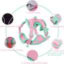 Cat Harness and Leash Set for Walking  Escape-Proof Reflective Vest for Cats and Small Dogs, Adjustable Soft Air Mesh with Pressure-Reducing Design, 4.92ft (Blue & Purple, L)