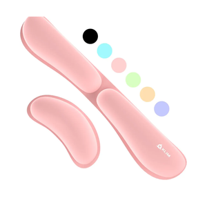 KLIM Mouse & Keyboard Wrist Rest Set - Silky Gel Memory Foam - Ergonomic Wrist Rest for Computer Keyboard, Wrist Pad for Keyboard + Wrist Rest for Mouse - for Gaming and Office - Pain Relief - Pink