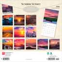 Sunrise Sunset | 2026 12 x 24 Inch (Hanging) Monthly Square Wall Calendar | Plastic-Free | BrownTrout | Nature Photography Science