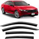 Tape-on Extra Durable Rain Guards for Honda Accord 2023-2025, Window Deflectors, Vent Window Visors, 4 Pieces - 100546 (For Accord 23-25)