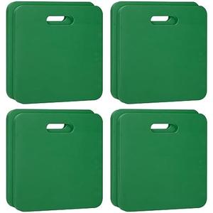 PATIKIL Stadium Seat Cushion, 8 Pack Hard & Strong Foam Bleacher Cushion Portable Seat Pad Outdoor Seating for Spectating Sport Camping (Green)