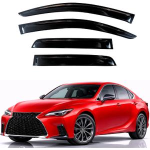 KPY Rain Guards Fit for 2021-2025 Lexus IS300 IS350 IS500, Out-Channel Window Visors Vent Wind Deflectors 4PC, Car Accessories for 21-25 Lexus is Series
