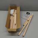 Beyeutao Wood Over The Table Rod Stand with Clamps Adjustable Table Arch Stand with Clamps 15-47” Tall 15-74” Length for Party Garden Arbors Wedding Birthday Christmas Halloween