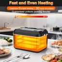 Heated Lunch Box,Electric Lunch Box, Lunch Box Battery Powered, Pro 24000mah,5.5 Cups Portable Food Heater-3D-5 Side Heating-Intelligent Temperature Control,Suitable For Trucks,Offices(Black/White)