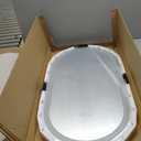 OKPAL 20x36 Oval Lighted Bathroom Mirror, Pill-Shaped Lighted Vanity Mirror, LED Bathroom Vanity Mirror, Anti-Fog, Dimmable, Memory, 3 Colors (Front Lights + Backlit)