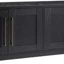 Henn&Hart Tillman Rectangular TV Stand for TV's up to 80" in Black Grain | Rectangular, for TV's, in Black Grain (68" Wide)