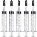 5ml Plastic Syringe Without Needle for Liquid - Measuring Syringes with Caps , Separate Packaging , Pet Medicine Small Syringe for Cats and Dog - 5 ml 5Pack