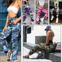 Womens Cargo Pants with Pockets, Women's Casual Military Army Hiking Combat Tactical Work Pants Trousers (Camouflage, 14)