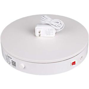 360 Automatic Revolving Platform,Clockwise/Counterclockwise Rotation, Electric Rotating Turntable,Adjustable Speed,Used for Product Display/White / 40cm Load 60kg