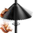 Upgrade Metal Squirrel Baffle for Bird Feeder Round Pole, 18 Inch Wide Heavy-Duty, Universal Fit for 0.5-1.2 Inch Poles, Weatherproof & Chew-Proof Squirrel Deterrent, Bird House Guard for Outdoor
