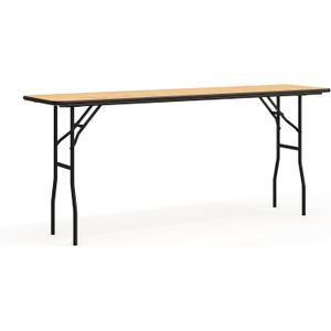 Flash Furniture Gael 6' Wood Folding Training and Event Table, Rectangular Folding Training Table with Smooth Clear Coated Finished Top, Natural