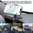 Hovom Phone Holder for Cars Dashboard, Stable Cell Phone Car Mount, 360 Degree Rotation Phones Mount Clip, Adjustable Vehicle Cellphone Holder for All Smartphones, Universal Car Accessories