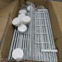 HAUSHOF Closet Shelves Wall Mounted 4-Pack, 4 ft x 12in White Wire Shelving for Laundry Room, Closet, Basement Organization and Storage