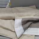 KNEQOIT 3-in-1 Layers Soundproof Fully Blackout Curtains 72 inch - Thermal Insulated, Noise Canceling Back Tab Drapes for Kids Bedroom, with Hooks, Beige, 50x72 Inch, 1 Panel