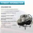 515160 Front Wheel Bearing and Hub Assembly 4WD w ABS Fits for 2015-2020 Chevy Silverado 1500 Suburban Tahoe, GMC Sierra 1500 Yukon XL, Cadillac XTS Escalade Hub Bearing