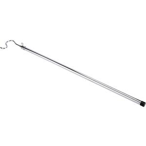 SSWBasics Chrome Reach Garment Hook - Durable Chrome Clothes Hook Pole - Adjustable High Reach Garment Hook - Extendable Metal Clothing Hook Pole for Retail, Extends up to 5 feet so you can place and retrieve garments 