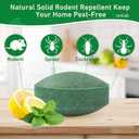 Pest Rodent Repellent, 24 Pack Peppermint Oil Repellent for Mouse Rats Spider Roach Ant Squirrel Pest Control Indoor & Outdoor, Natural Mice Deterrent Replace Trap Poisoning Family & Pet Safe Green