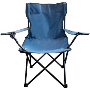 Camping Chair Portable Folding Camp Chair for Outdoor Beach Fishing Picnic Sports Chair with Cup Holder (Dark Blue)