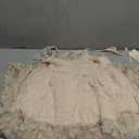 BIBIHOU Girls Kids Lace Back Full-Length Backless Tulle Party Holiday Formal Flower Girl Dress (12 Years, Ecru)