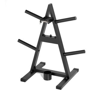 A-Frame Weight Plate Tree for 1" Olympic Plates - Holds 300 lbs, Dumbbell Rack and Home Gym Storage Stand - Organize Your Workout Area