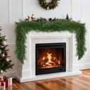 2-Pack 6 Ft Artificial Norfolk Pine Garland - Realistic Winter Greenery for Christmas, Mantel, Table & Outdoor Decor  Flexible & Long-Lasting