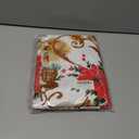 SASTYBALE Christmas Tablecloth Rectangle, Jacquard Fabric Christmas Table Cloth with Poinsettia Flowers, Spillproof Table Cover for Winter Holiday Dinner Decor (Rectangle, 60" x 84")