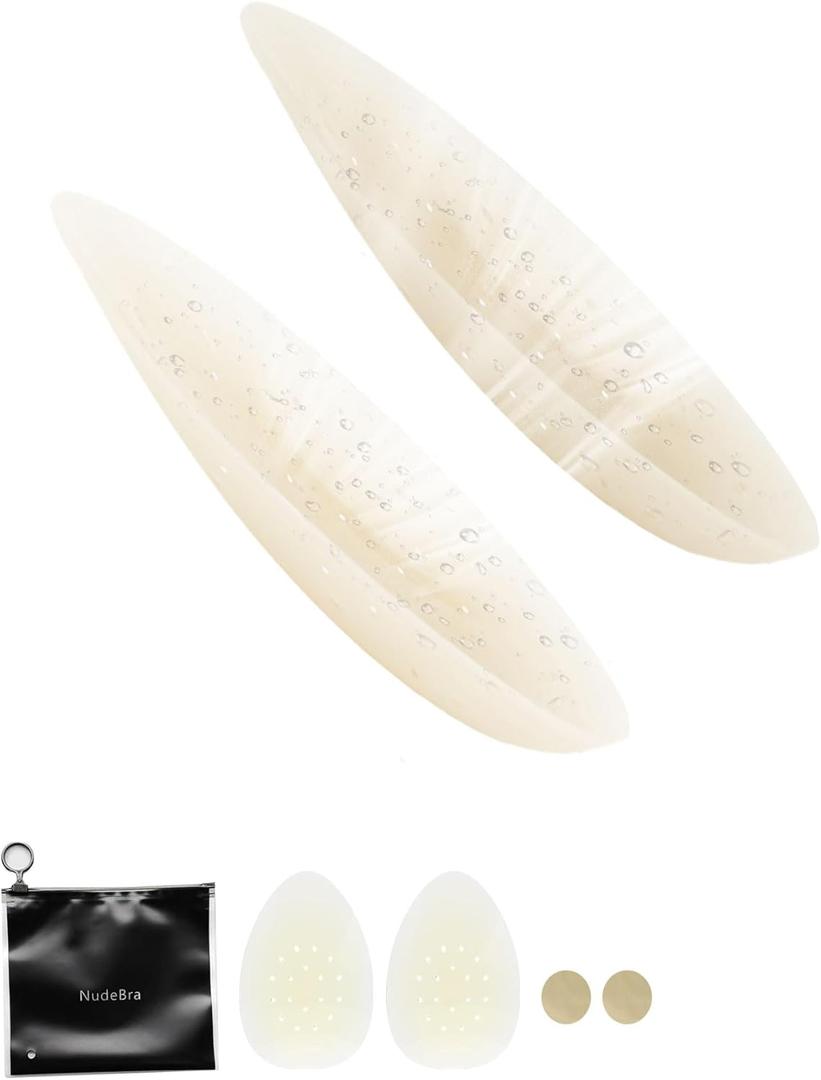 Reusable Silicone Nipple Covers for Women, Breathable Lift-Up Breast Petals, Invisible Adhesive Pasties for Wedding/Strapless Wear, No-Slip & Sweatproof Beige